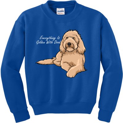 Everything Is Golden With My Goldendoodle Gift Kids Sweatshirt