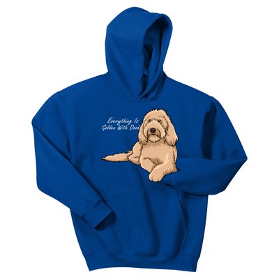 Everything Is Golden With My Goldendoodle Gift Kids Hoodie