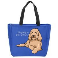 Everything Is Golden With My Goldendoodle Gift Zip Tote Bag