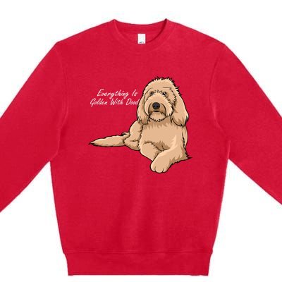 Everything Is Golden With My Goldendoodle Gift Premium Crewneck Sweatshirt