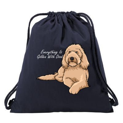 Everything Is Golden With My Goldendoodle Gift Drawstring Bag