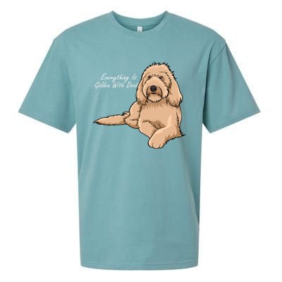 Everything Is Golden With My Goldendoodle Gift Sueded Cloud Jersey T-Shirt