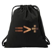 Equality Is Greater Than Division Unity Drawstring Bag