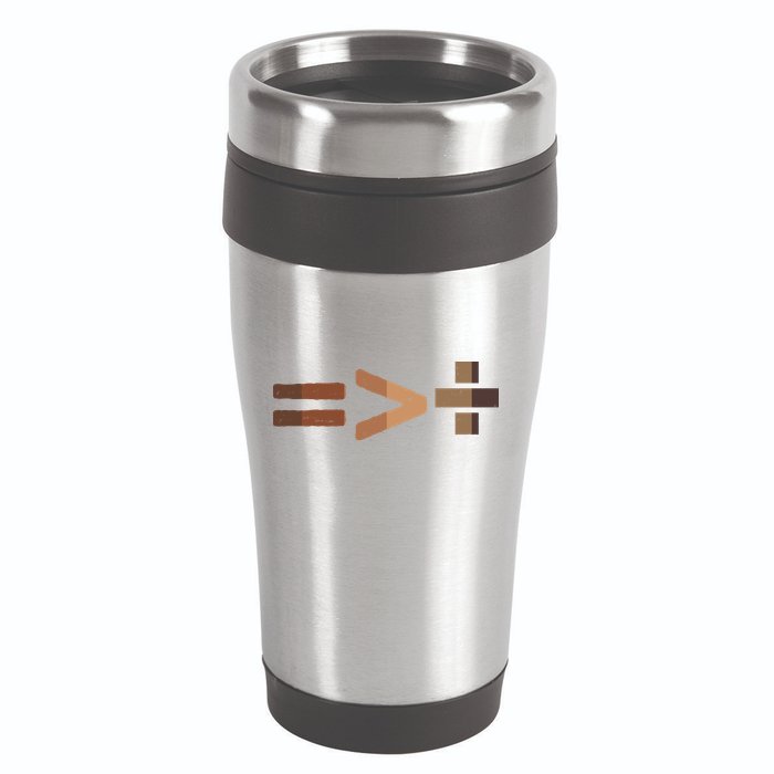 Equality Is Greater Than Division Unity 16oz Travel Tumbler