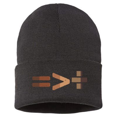 Equality Is Greater Than Division Unity Sustainable Knit Beanie