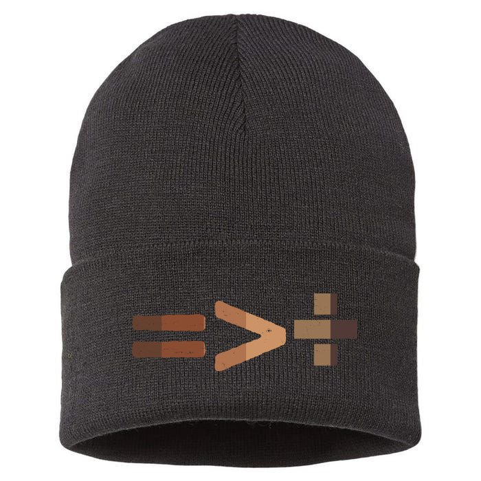 Equality Is Greater Than Division Unity Sustainable Knit Beanie