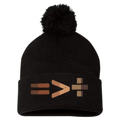 Equality Is Greater Than Division Unity Pom Pom 12in Knit Beanie