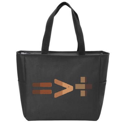 Equality Is Greater Than Division Unity Zip Tote Bag