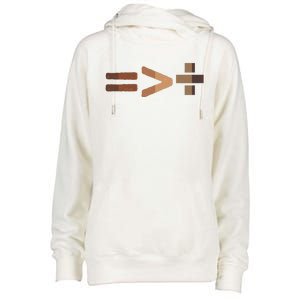 Equality Is Greater Than Division Unity Womens Funnel Neck Pullover Hood