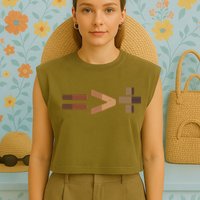 Equality Is Greater Than Division Unity Garment-Dyed Women's Muscle Tee