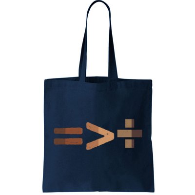 Equality Is Greater Than Division Unity Tote Bag