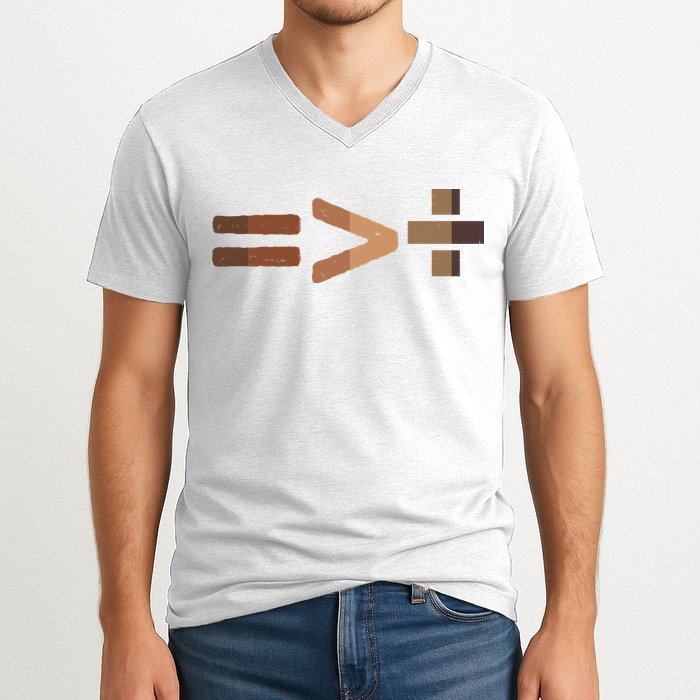 Equality Is Greater Than Division Unity V-Neck T-Shirt