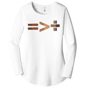 Equality Is Greater Than Division Unity Women's Perfect Tri Tunic Long Sleeve Shirt