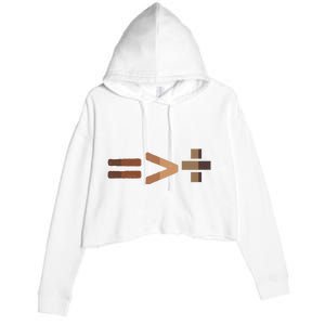 Equality Is Greater Than Division Unity Crop Fleece Hoodie