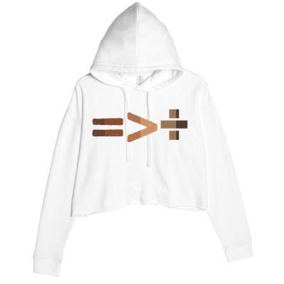 Equality Is Greater Than Division Unity Crop Fleece Hoodie