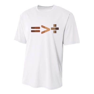 Equality Is Greater Than Division Unity Youth Performance Sprint T-Shirt