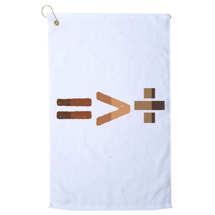 Equality Is Greater Than Division Unity Golf Towel