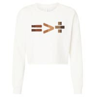 Equality Is Greater Than Division Unity Cropped Pullover Crew