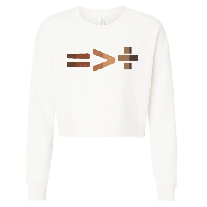 Equality Is Greater Than Division Unity Cropped Pullover Crew