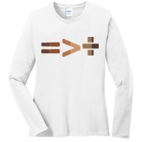 Equality Is Greater Than Division Unity Ladies Long Sleeve Shirt