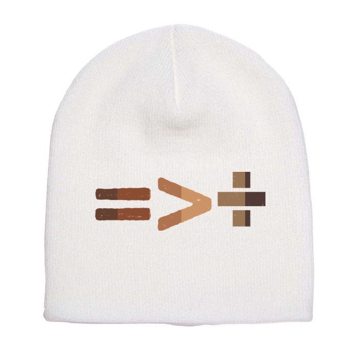 Equality Is Greater Than Division Unity Short Acrylic Beanie