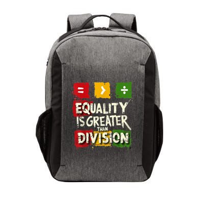 Equality Is Greater Than Division Black History Month Math Vector Backpack