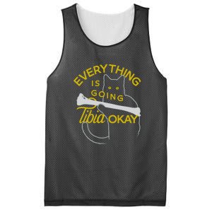 Everything Is Going Tibia Okay Funny Mesh Reversible Basketball Jersey Tank