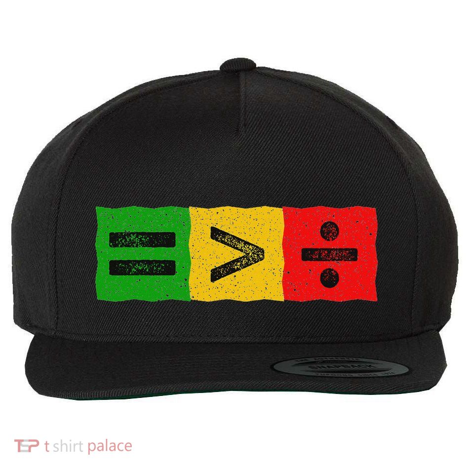 Equality Is Greater Than Division Math Black History Month Wool Snapback Cap