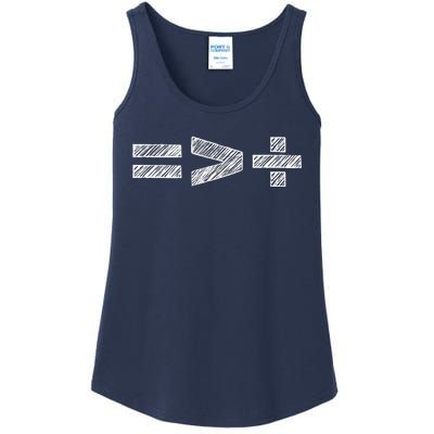 Equal Is Greater Than Divided Ladies Essential Tank