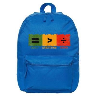 Equality Is Greater Than Division Math 16 in Basic Backpack