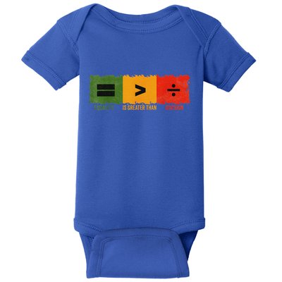 Equality Is Greater Than Division Math Baby Bodysuit