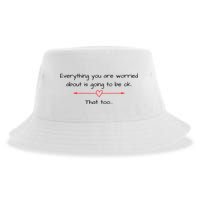 Everything Is Going To Be Ok Positive Vibe, Positive Thoughts Sustainable Bucket Hat