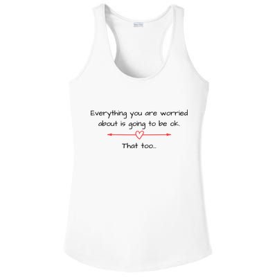 Everything Is Going To Be Ok Positive Vibe, Positive Thoughts Ladies PosiCharge Competitor Racerback Tank