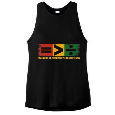 Equality Is Greater Than Division Juneteenth Math Ladies PosiCharge Tri-Blend Wicking Tank