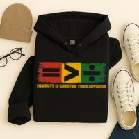 Equality Is Greater Than Division Juneteenth Math Hoodie
