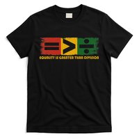 Equality Is Greater Than Division Juneteenth Math T-Shirt