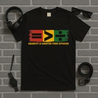 Equality Is Greater Than Division Juneteenth Math T-Shirt
