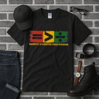 Equality Is Greater Than Division Juneteenth Math Tall T-Shirt