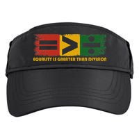 Equality Is Greater Than Division Juneteenth Math Adult Drive Performance Visor