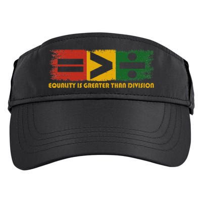 Equality Is Greater Than Division Juneteenth Math Adult Drive Performance Visor