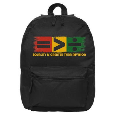 Equality Is Greater Than Division Juneteenth Math 16 in Basic Backpack