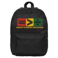 Equality Is Greater Than Division Juneteenth Math 16 in Basic Backpack