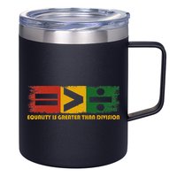 Equality Is Greater Than Division Juneteenth Math 12oz Stainless Steel Coffee Mug