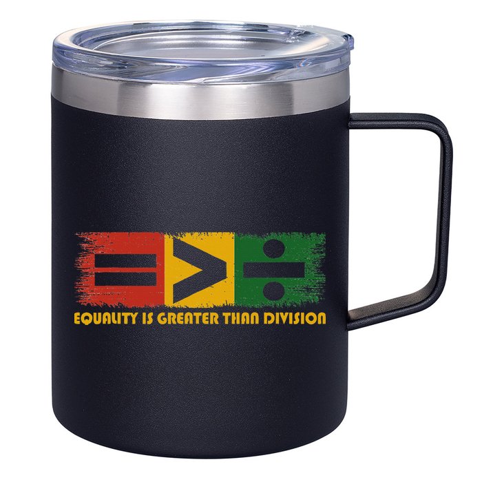 Equality Is Greater Than Division Juneteenth Math 12oz Stainless Steel Coffee Mug
