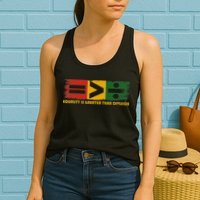 Equality Is Greater Than Division Juneteenth Math Womens Tank Top