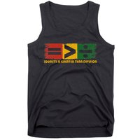 Equality Is Greater Than Division Juneteenth Math Tank Top