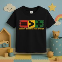 Equality Is Greater Than Division Juneteenth Math Toddler T-Shirt