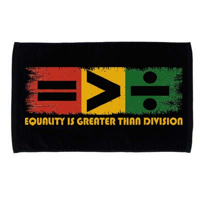 Equality Is Greater Than Division Juneteenth Math Microfiber Hand Towel