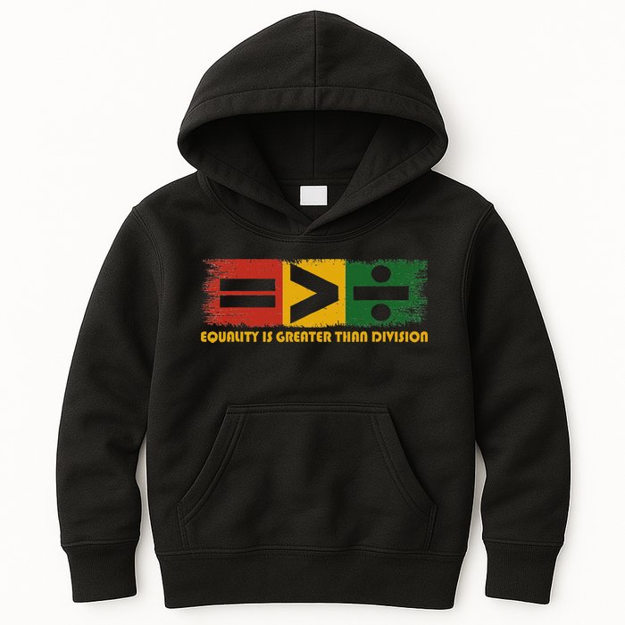 Equality Is Greater Than Division Juneteenth Math Kids Hoodie
