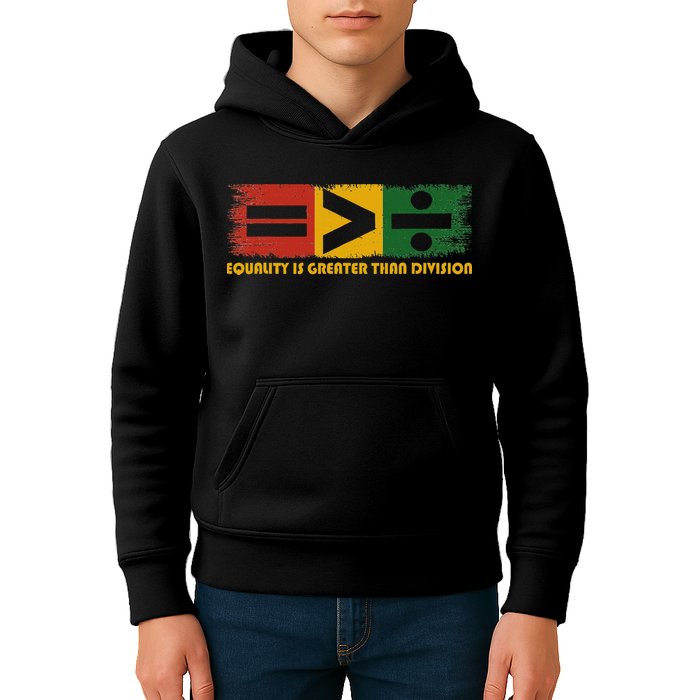 Equality Is Greater Than Division Juneteenth Math Kids Hoodie